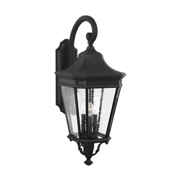 Generation Lighting Cotswold Lane Black 3-Light Exterior Wall Sconce