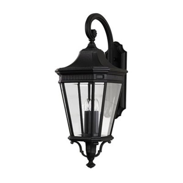 Generation Lighting Cotswold Lane Black 3-Light Exterior Wall Sconce
