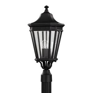 Generation Lighting Cotswold Lane 3-Light Black Post Lantern