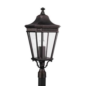Feiss Cotswold Lane 3-Light Grecian Bronze Post Lantern
