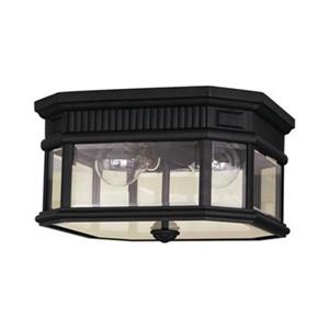 Generation Lighting Cotswold Lane Black 2-Light Exterior Flush Mount Light