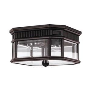 Feiss Cotswold Lane Grecian Bronze 2-Light Exterior Flush Mount Light