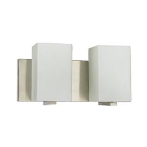 Amlite Lighting Hudson Brushed Nickel 2-Light Vanity Light