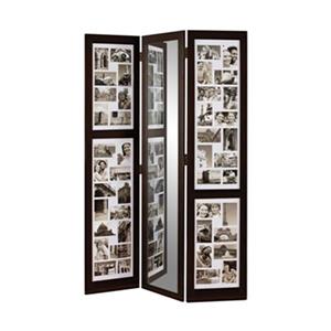 Nexxt Designs Preston 65-in x 42-in Brown Triple Panel Collage Room Divider