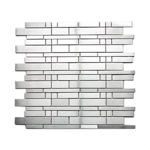 Tuile murale/dosseret briques modernes, acier inox, 11 mcx