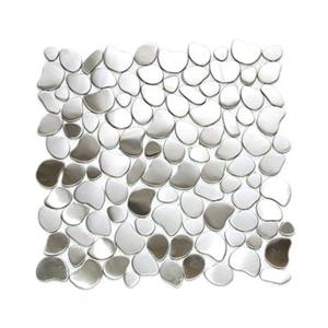 Eden Mosaic Tiles River Rock Pattern Mosaic Tile - Stainless Steel - 11-Pack