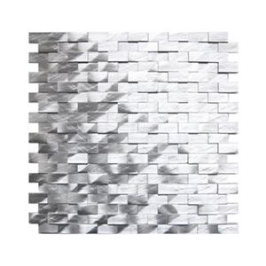 Eden Mosaic Tiles 3D Raised Brick Pattern Aluminum Mosaic Tile - 8-Pack