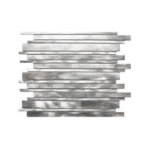 Tuile murale/dosseret en barre, aluminium argenté, 11 mcx