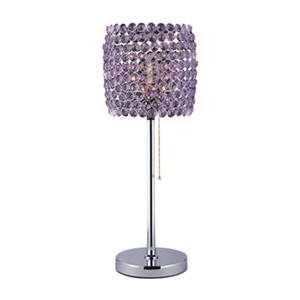 Warehouse of Tiffany 1-Light Cleopatra Purple Crystal Table Lamp