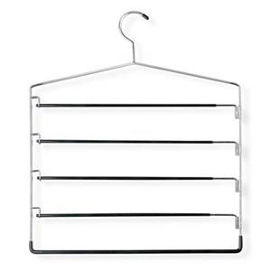 Honey Can Do Chrome/Black Five Tier Swinging Arm Pant Hanger (2-Pack)