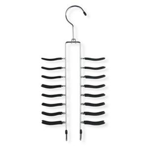 Honey Can Do Chrome/Black Non-Slip Tie/Belt Organizer Hanger (2-Pack)