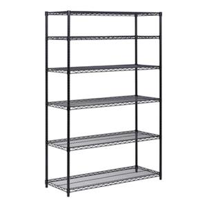 Honey Can Do Black 6-Tier Heavy Duty Adjustable Shelving Unit