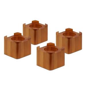 Honey Can Do 3.5-in x 4.25 Brown Bed Risers (Set of 4)
