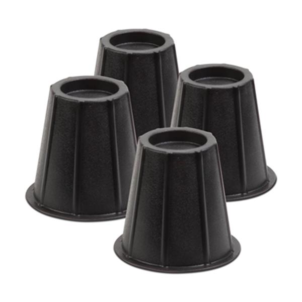 Honey Can Do 6-in x 5-in Black Bed Risers (Set of 4)