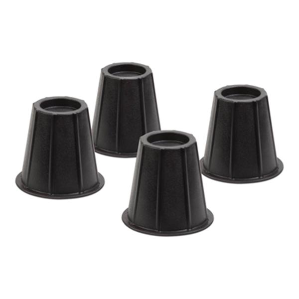 Honey Can Do 6-in x 5-in Black Bed Risers (Set of 4)