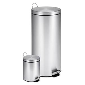 Honey Can Do Stainless Steel 30L + 3L Step Trash Can Combo