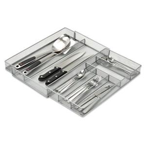 Honey Can Do 16.5-in x 11-in Steel Mesh Expandable Cutlery Tray