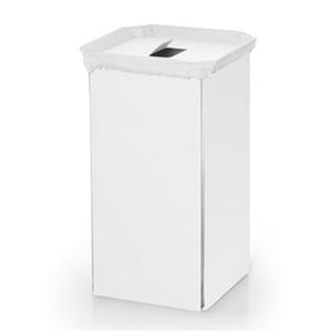 WS Bath Collections Complements White Aluminum Laundry Basket