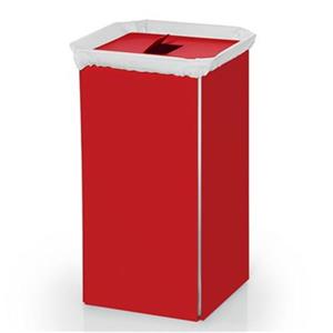 WS Bath Collections Complements Red Aluminum Laundry Basket