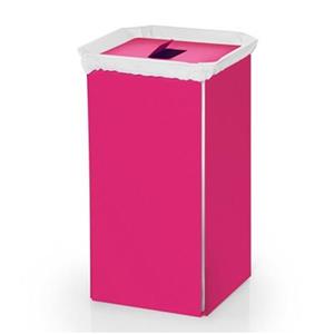 WS Bath Collections Complements Pink Aluminum Laundry Basket