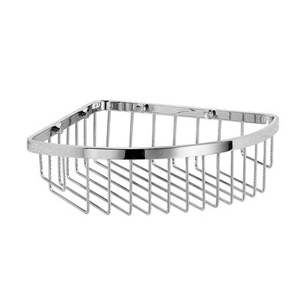 WS Bath Collections Filo 9.40-in Polished Chrome Corner Shower Basket