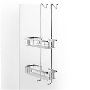 WS Bath Collections Filo 26.80-in Polished Chrome Hanging Double Shower Basket