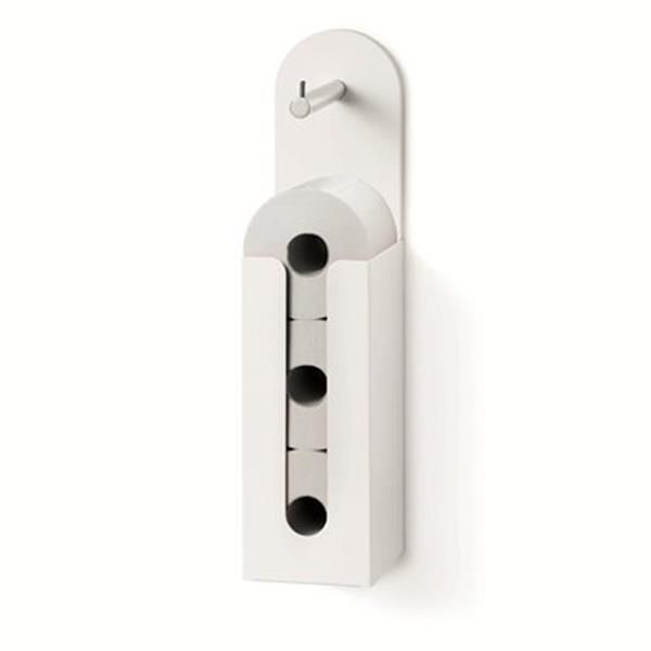 WS Bath Collections Piega 5135 Complements Dark Grey Toilet Paper Holder With Storage