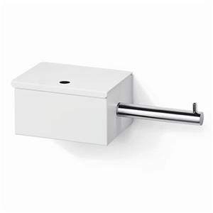 WS Bath Collections Scondi 5137 Complements White Toilet Paper Holder With Storage