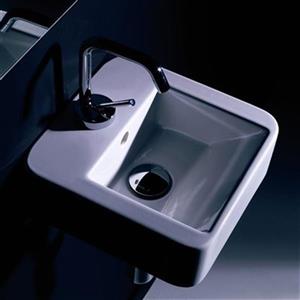 WS Bath Collections Kerasan 11.8-in x 11.8-in White Rectangular Bathroom Sink