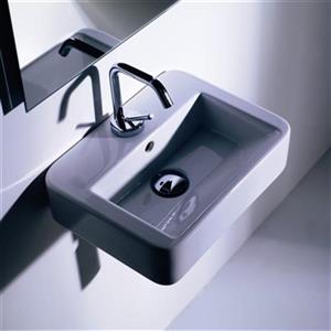 WS Bath Collections Kerasan 15.7-in x 11.8-in White Rectangular Bathroom Sink