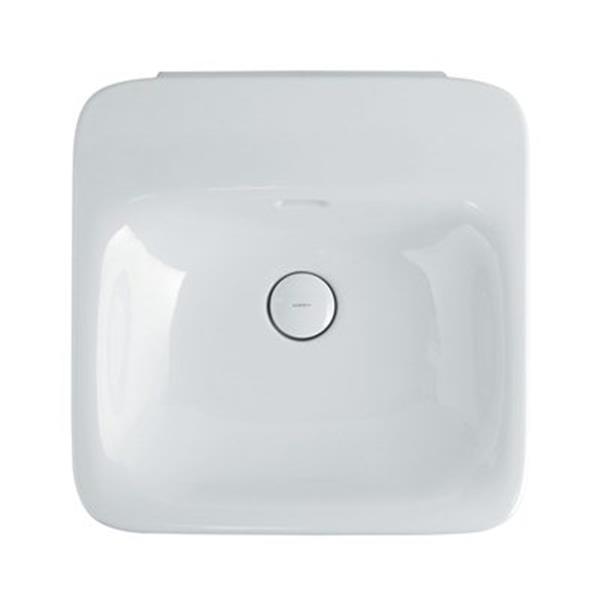 WS Bath Collections 19.7-in x 19.7-in White Ceramica Valdama Rectangular Bathroom Sink