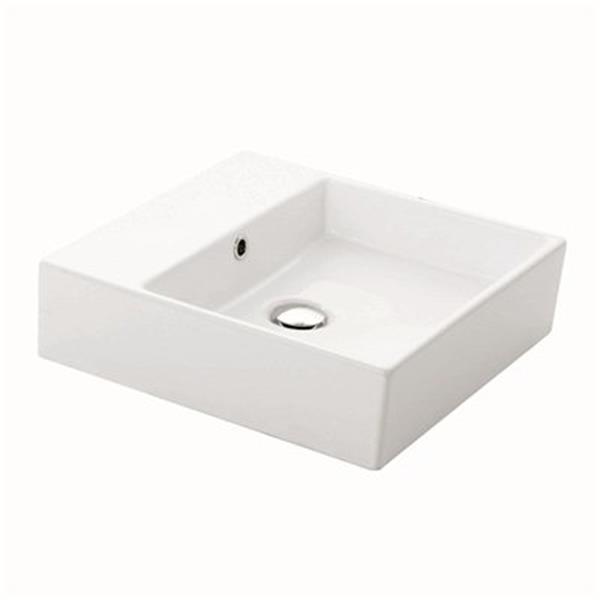 WS Bath Collections Ceramica Valdama 18.3-in x 18.3-in White Rectangular Bathroom Sink