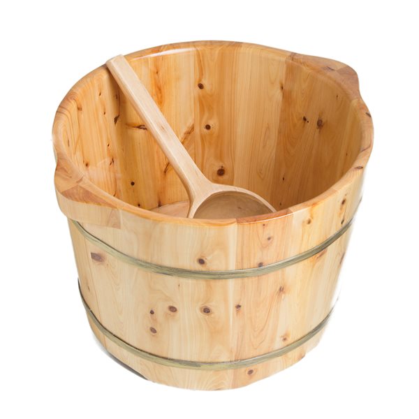 ALFI brand Round Wooden Cedar Food Soaking Tub