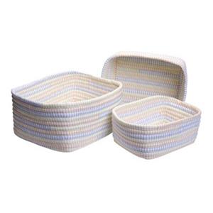 Colonial Mills 8-in x 14-in Multicolour Ticking Stripe Nesting Basket Set
