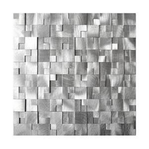 Eden Mosaic Tiles 3D Raised Cobblestone Pattern Aluminum Mosaic Tile - 8-Pack