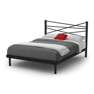 Amisco Crosston 61.50-in x 83.50-in Textured Black Metal Platform Bed