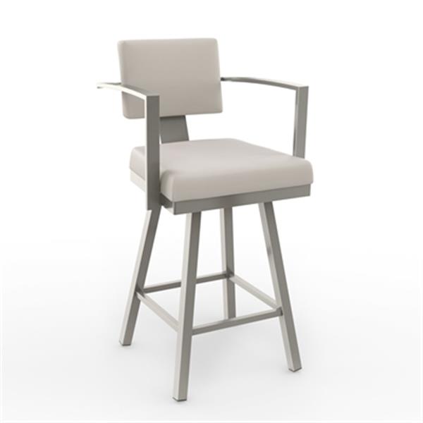 Amisco Akers 30 25 In Swivel Bar Stool, Grey Bar Stools With Backs And Arms