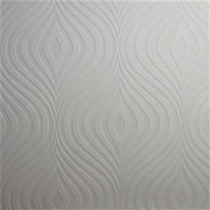 Graham & Brown Superfresco 56 sq ft White Paintable Curvy Unpasted Wallpaper