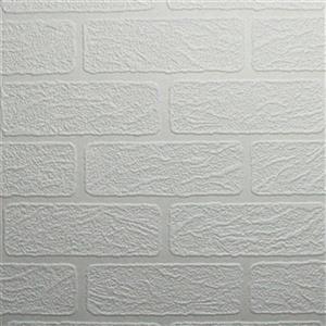 Graham & Brown Superfresco 56 sq ft White Paintable Brick Unpasted Wallpaper