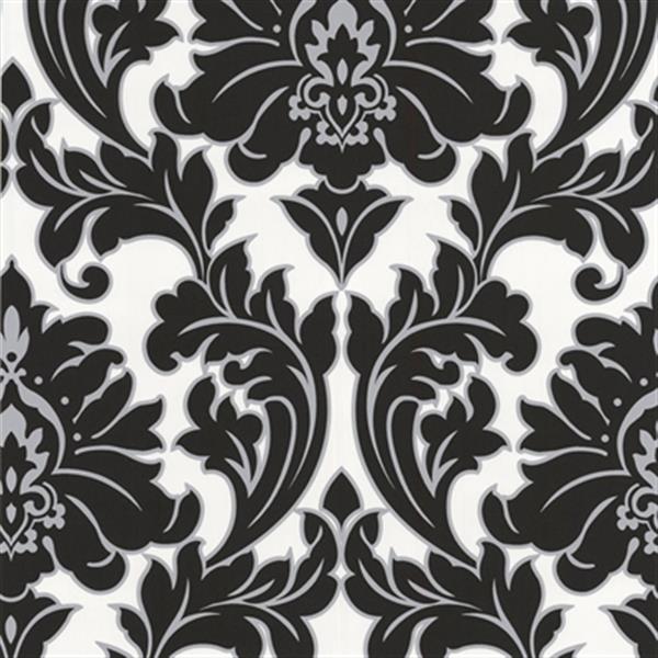 Featured image of post Black And White Bold Wallpaper / Black &amp; white bold borcade damask wallpaper.