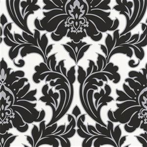 Graham & Brown 56 sq ft Black/White Poise Majestic Unpasted Wallpaper