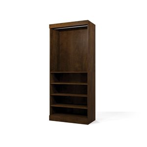 Bestar Pur 36-in Closet Organizer in chocolate