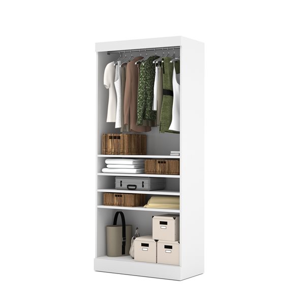 Étagère de rangement modulaire empilable pour placard ClosetMaid, blanc