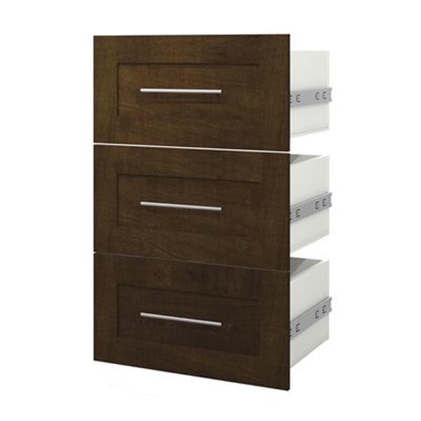Bestar Pur Collection 21 In Brown 3 Drawer Storage Unit 26163 1169