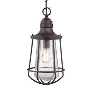 Quoizel Marine Collection 9.5-in x 20-in Western Bronze Hanging Lantern