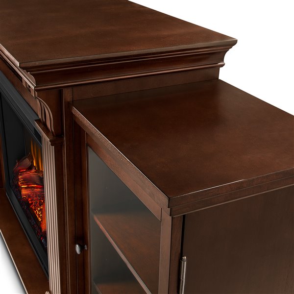 Foyer électrique à infrarouge de 67 po Calie Console Multimédia en Espresso foncé par Real Flame