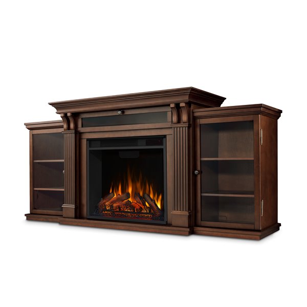 Foyer électrique à infrarouge de 67 po Calie Console Multimédia en Espresso foncé par Real Flame