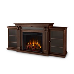 Real Flame Calie 67-in Infrared Electric Fireplace TV Stand in Dark Espresso