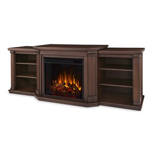 Real Flame Valmont 74.25-in Infrared Electric Fireplace in Chestnut Oak