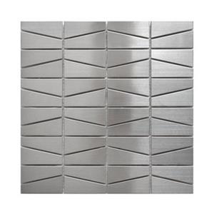Eden Mosaic Tiles Modern Trapezoid Tile - Stainless Steel - 11-Pack